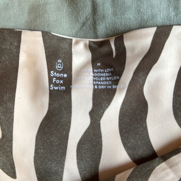 Stone Fox Swim Roca Bikini Bottom in Earth Zebra Print - Picture 8 of 11